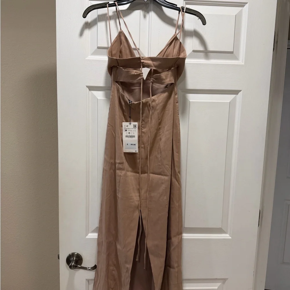 Zara Women’s Strappy Maxi Dress in Nude - Picture 4 of 5